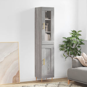 Credenza Grigio Sonoma 34,5x34x180 cm in Legno Multistrato 3199487