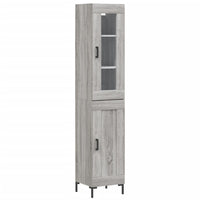 Credenza Grigio Sonoma 34,5x34x180 cm in Legno Multistrato 3199495