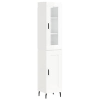 Credenza 34,5x34x180 cm in Legno Multistrato Bianco Lucido cod mxl 101999