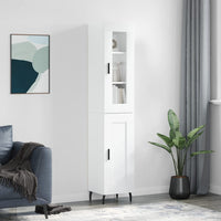 Credenza 34,5x34x180 cm in Legno Multistrato Bianco Lucido 3199507