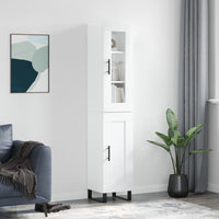 Credenza 34,5x34x180 cm in Legno Multistrato Bianco Lucido 3199515