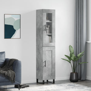 Credenza Grigio Cemento 34,5x34x180 cm in Legno Multistrato 3199517