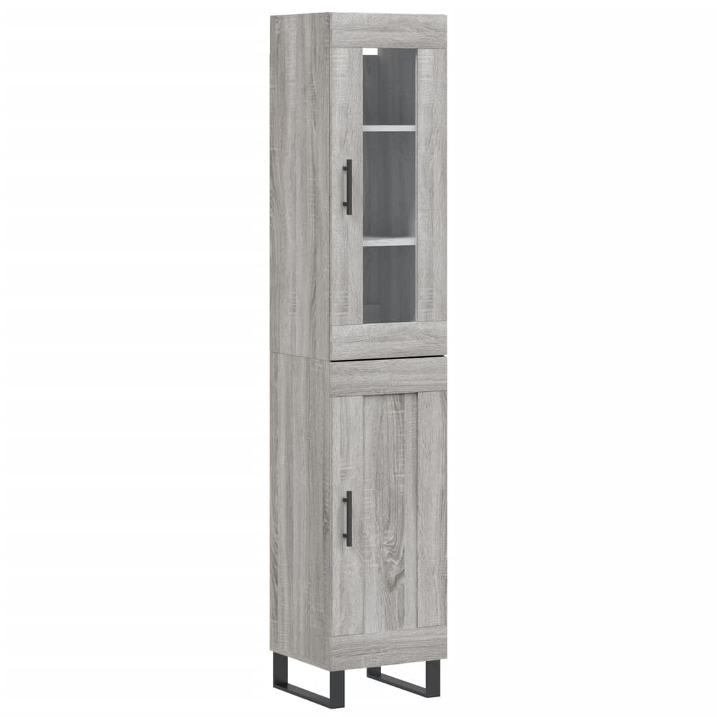 Credenza Grigio Sonoma 34,5x34x180 cm in Legno Multistrato 3199519