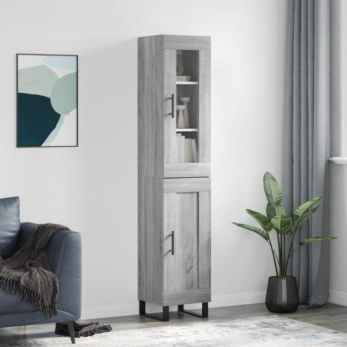 Credenza Grigio Sonoma 34,5x34x180 cm in Legno Multistrato 3199519