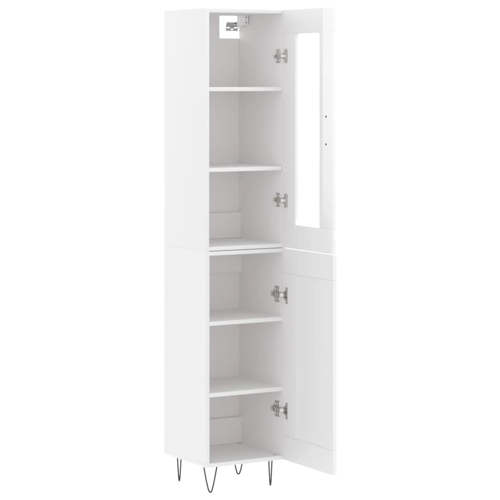 Credenza 34,5x34x180 cm in Legno Multistrato Bianco Lucido 3199523