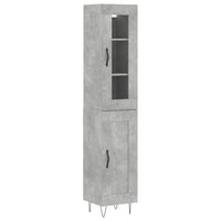 Credenza Grigio Cemento 34,5x34x180 cm in Legno Multistrato 3199525