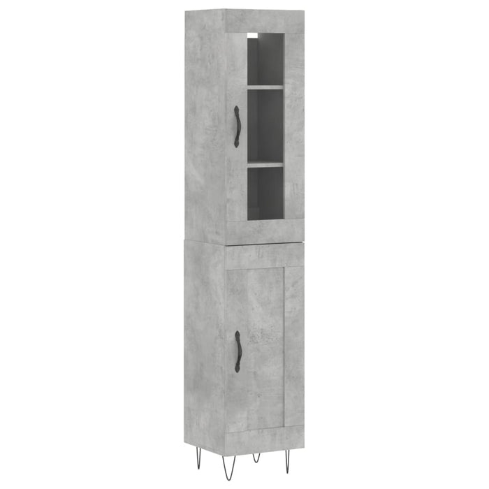 Credenza Grigio Cemento 34,5x34x180 cm in Legno Multistrato 3199525