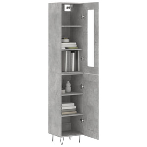 Credenza Grigio Cemento 34,5x34x180 cm in Legno Multistrato 3199525