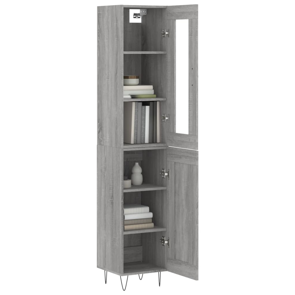 Credenza Grigio Sonoma 34,5x34x180 cm in Legno Multistrato 3199527