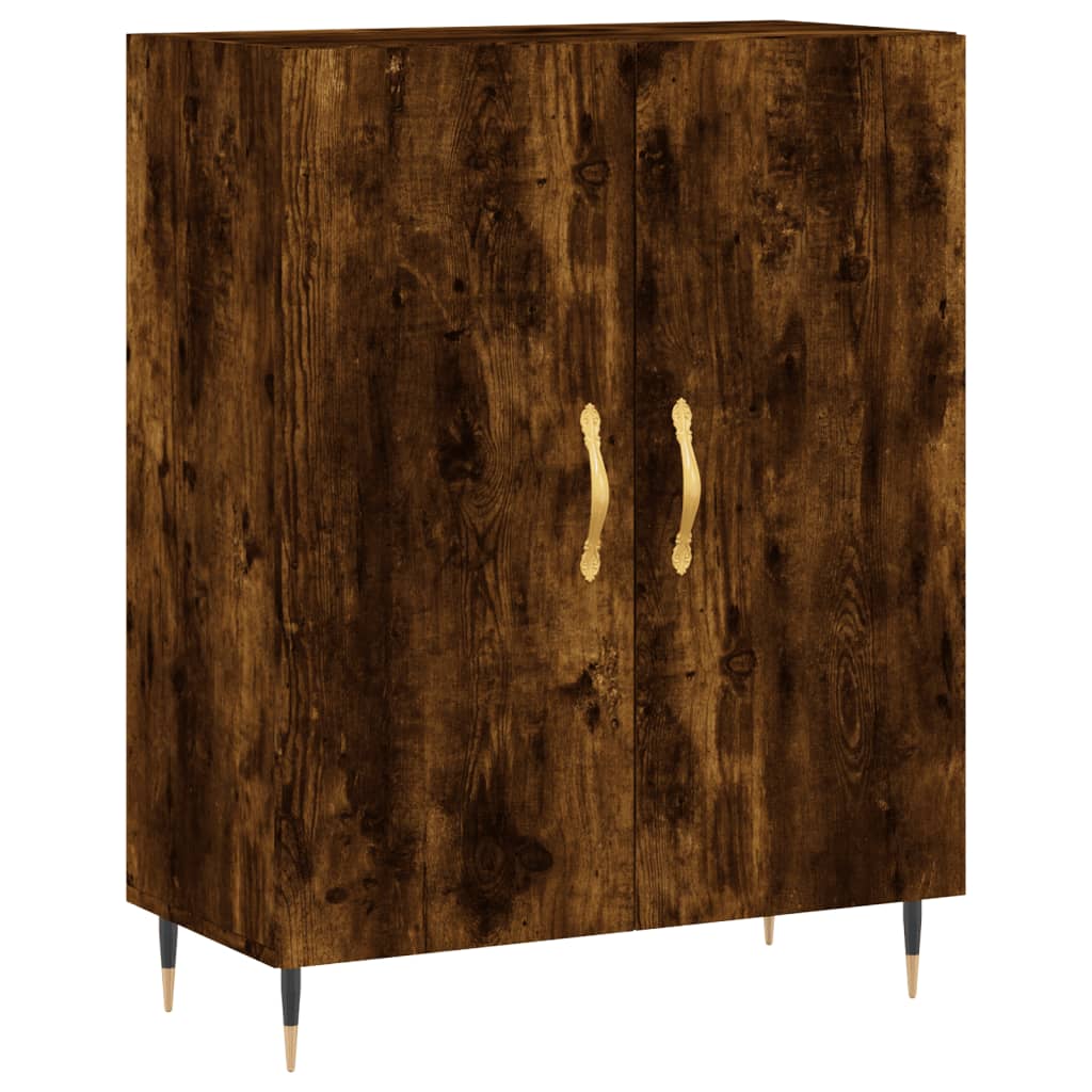 Credenza Rovere Fumo  69,5x34x180 cm in Legno Multistrato 3199542