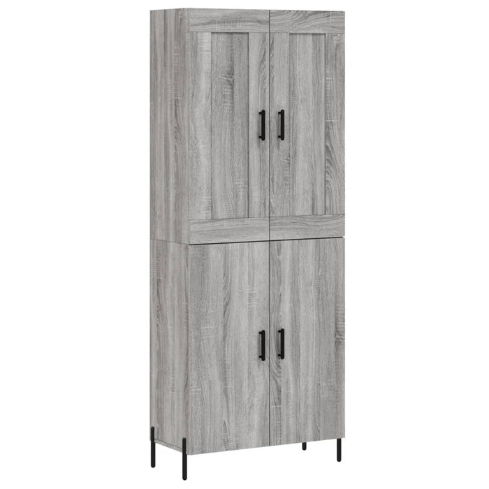 Credenza Grigio Sonoma 69,5x34x180 cm in Legno Multistrato 3199567