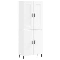 Credenza Bianco Lucido 69,5x34x180 cm in Legno Multistrato 3199571