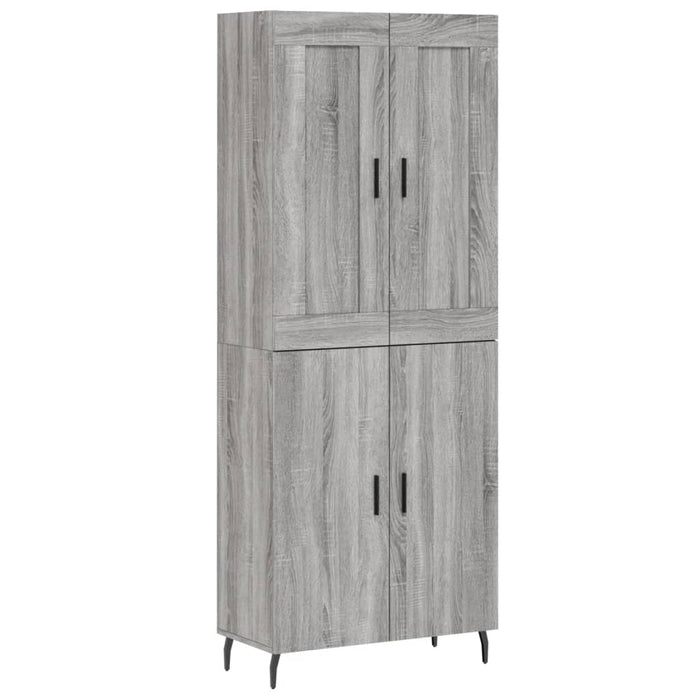 Credenza Grigio Sonoma 69,5x34x180 cm in Legno Multistrato 3199575