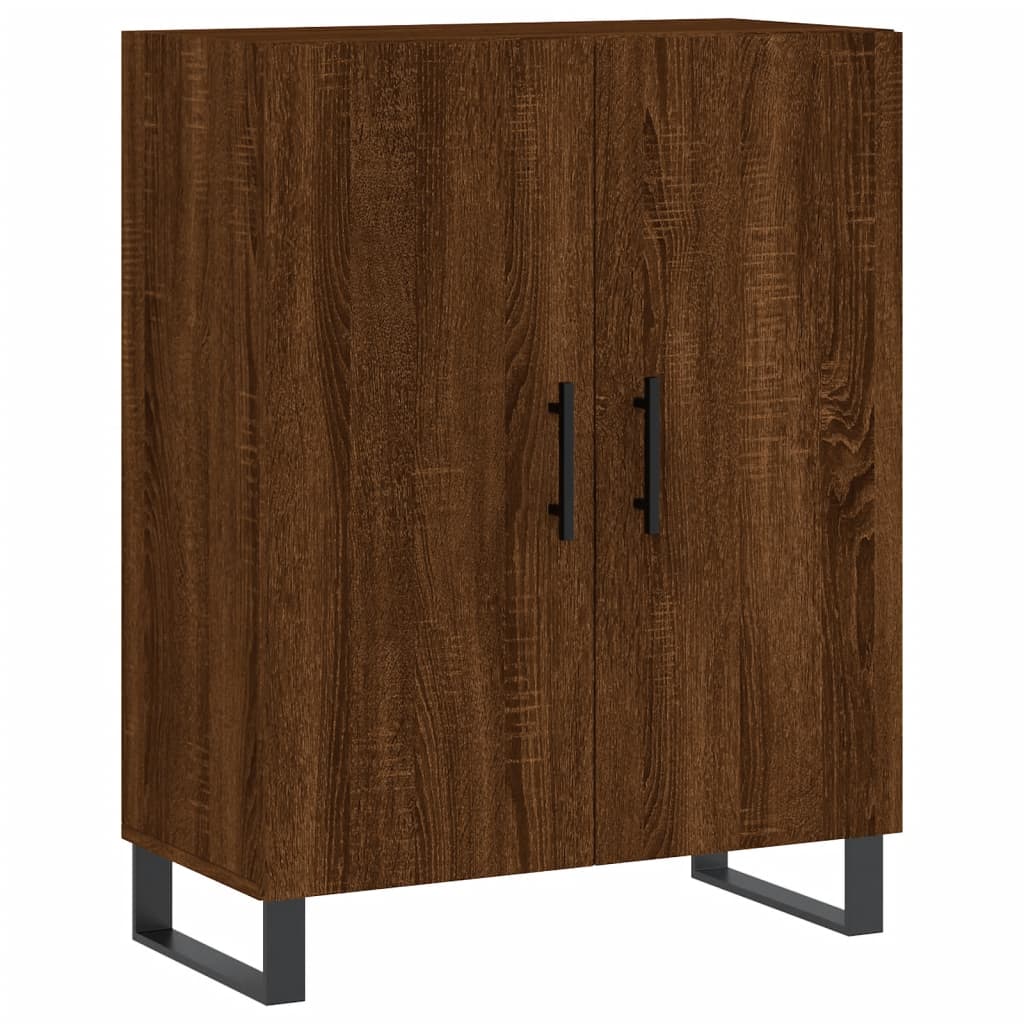 Credenza Rovere Marrone 69,5x34x180 cm in Legno Multistrato 3199584