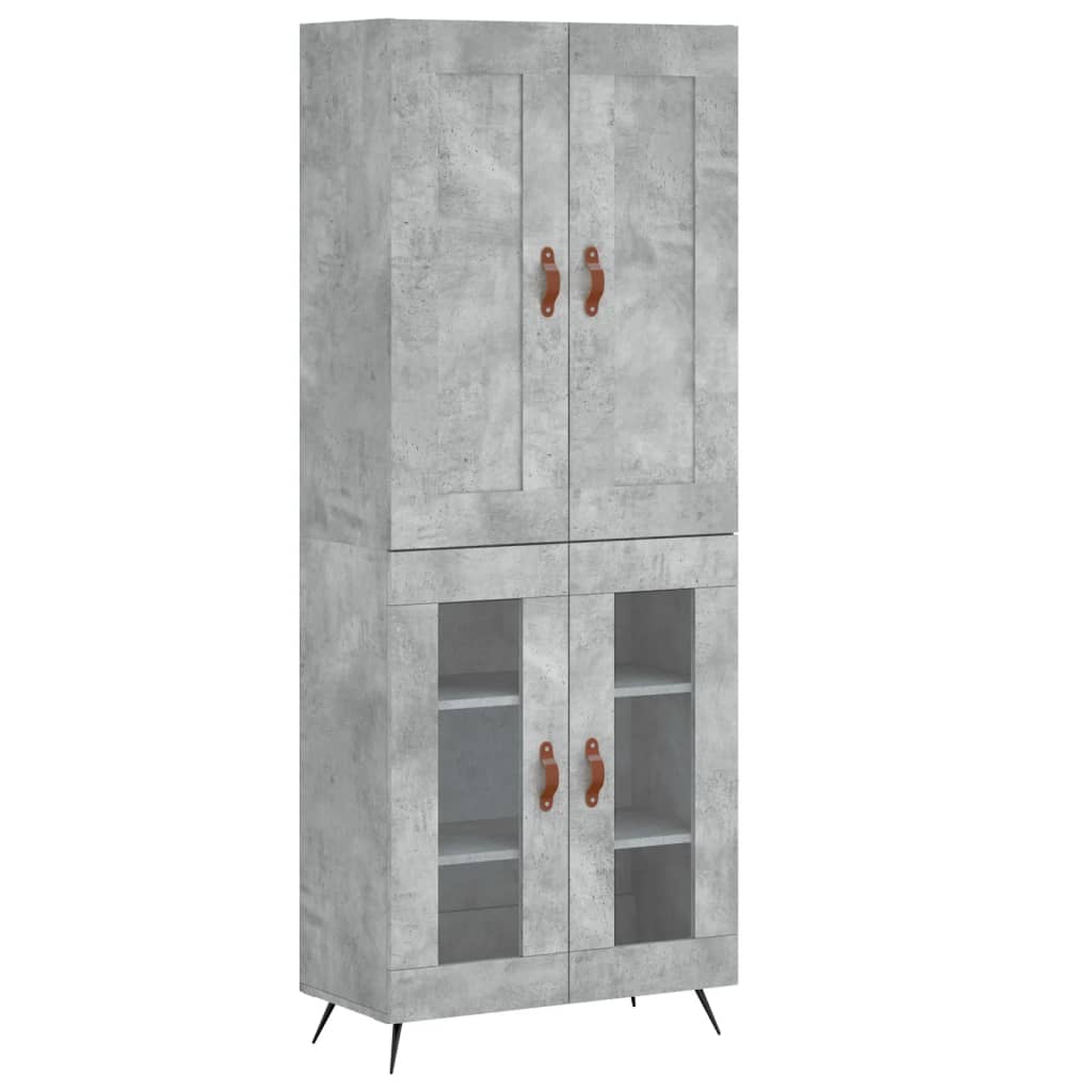 Credenza Grigio Cemento 69,5x34x180 cm in Legno Multistrato 3199597