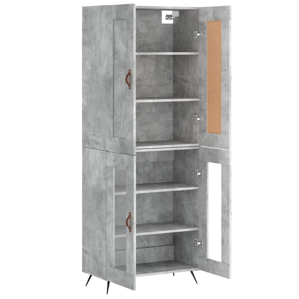 Credenza Grigio Cemento 69,5x34x180 cm in Legno Multistrato 3199597