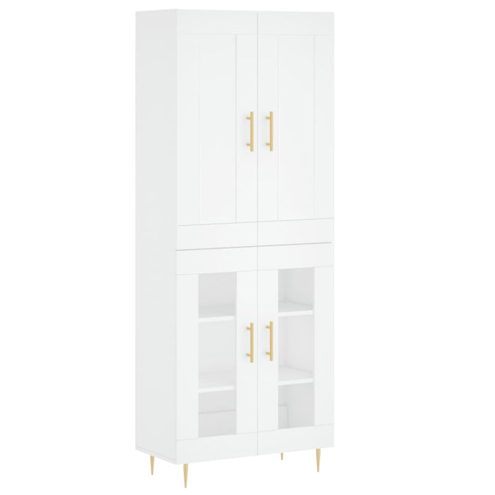 Credenza Bianca 69,5x34x180 cm in Legno Multistrato 3199609