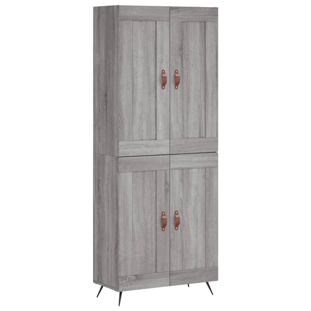 Credenza Grigio Sonoma 69,5x34x180 cm in Legno Multistrato 3199663