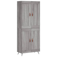 Credenza Grigio Sonoma 69,5x34x180 cm in Legno Multistrato 3199663