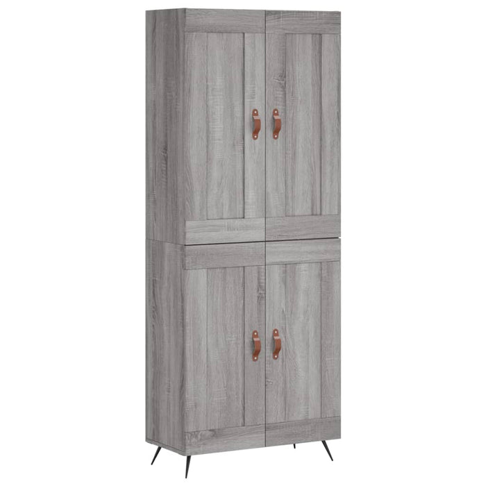 Credenza Grigio Sonoma 69,5x34x180 cm in Legno Multistrato 3199663