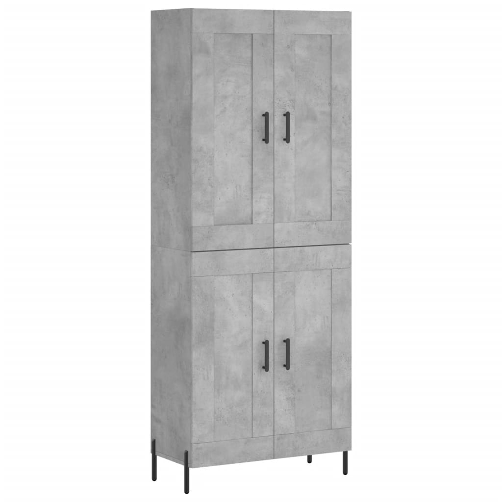 Credenza Grigio Cemento 69,5x34x180 cm in Legno Multistrato 3199693