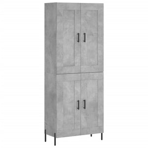 Credenza Grigio Cemento 69,5x34x180 cm in Legno Multistrato 3199693