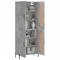 Credenza Grigio Cemento 69,5x34x180 cm in Legno Multistrato 3199693