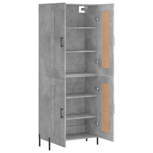 Credenza Grigio Cemento 69,5x34x180 cm in Legno Multistrato 3199693