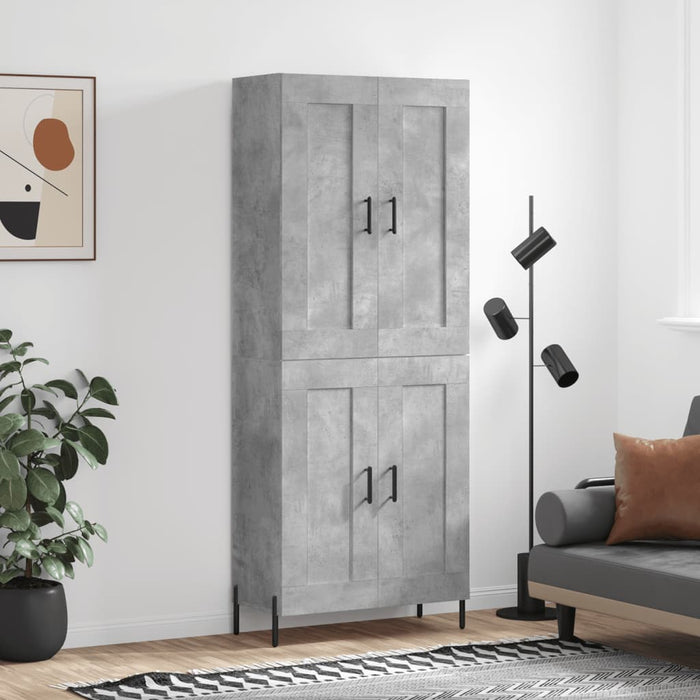 Credenza Grigio Cemento 69,5x34x180 cm in Legno Multistrato 3199693