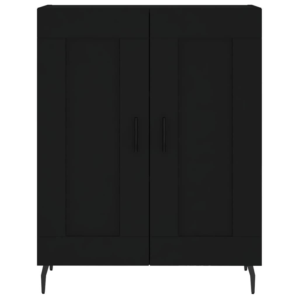 Credenza Nera 69,5x34x180 cm in Legno Multistrato 3199698