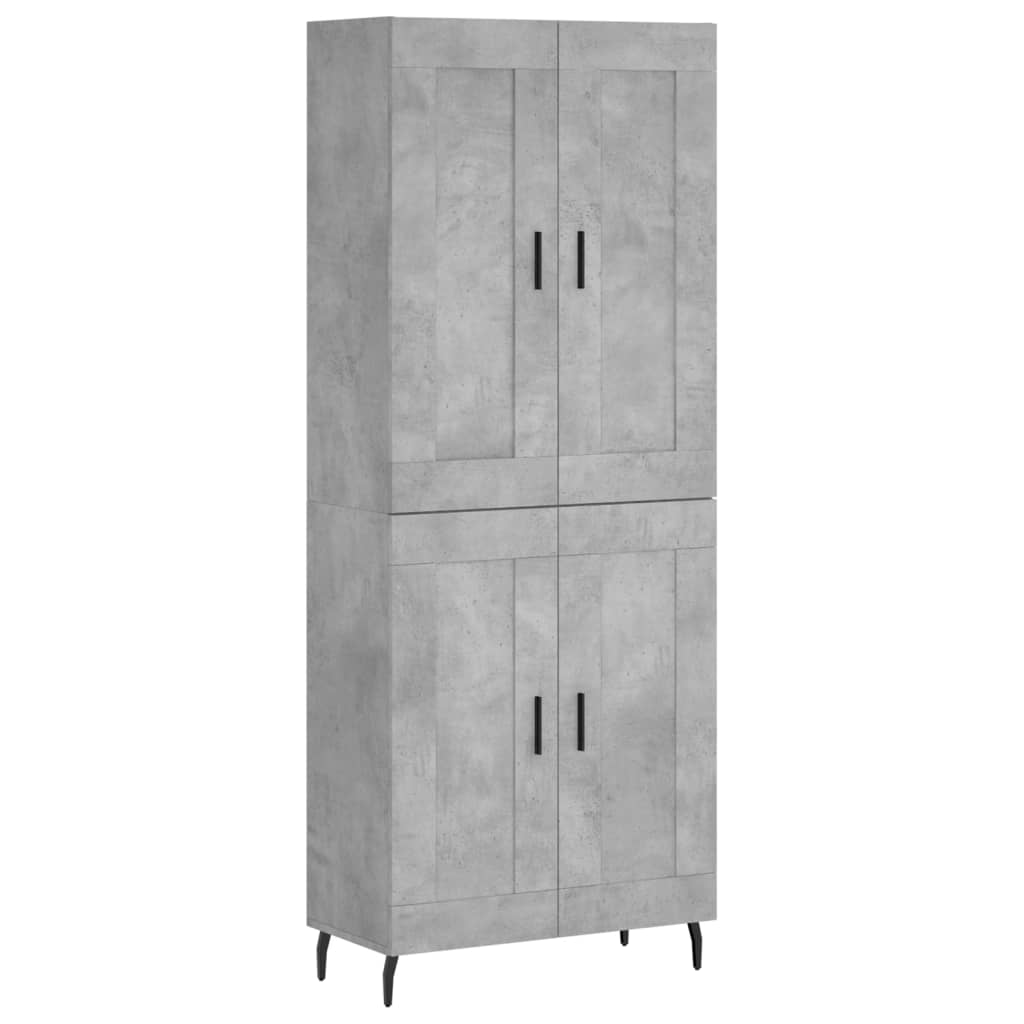 Credenza Grigio Cemento 69,5x34x180 cm in Legno Multistrato 3199701