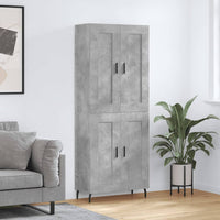 Credenza Grigio Cemento 69,5x34x180 cm in Legno Multistrato 3199701