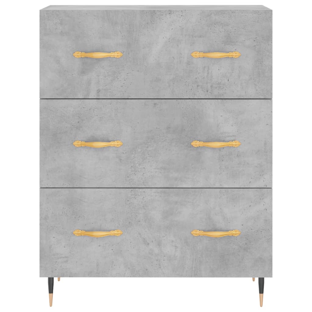 Credenza Grigio Cemento 69,5x34x180 cm in Legno Multistrato 3199733