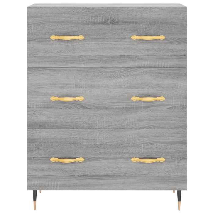 Credenza Grigio Sonoma 69,5x34x180 cm in Legno Multistrato 3199735