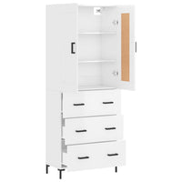 Credenza Bianco Lucido 69,5x34x180 cm in Legno Multistrato 3199747