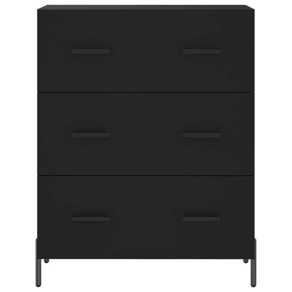 Credenza Nera 69,5x34x180 cm in Legno Multistrato 3199754