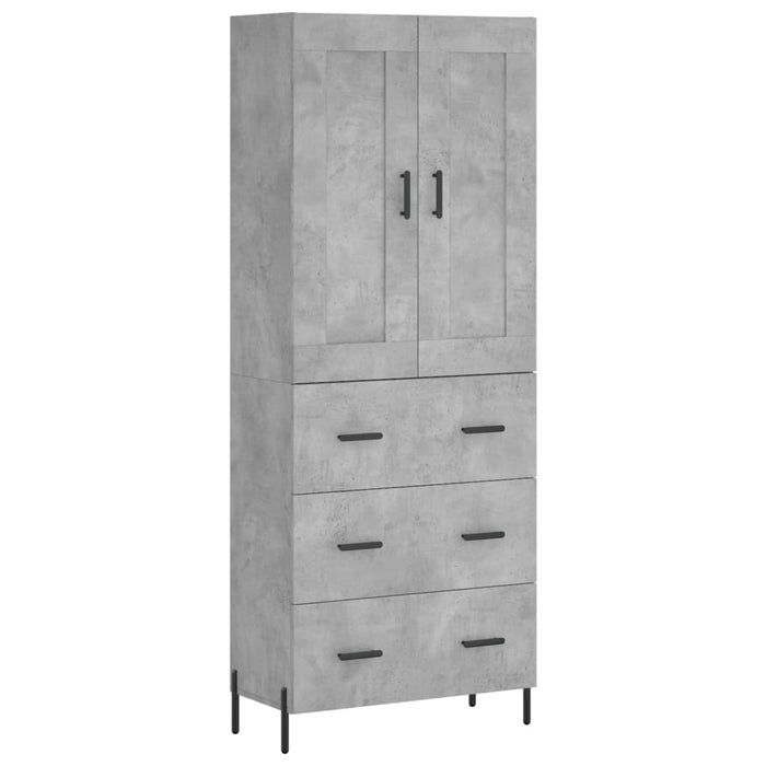 Credenza Grigio Cemento 69,5x34x180 cm in Legno Multistratocod mxl 125767