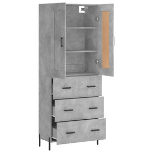 Credenza Grigio Cemento 69,5x34x180 cm in Legno Multistrato 3199757