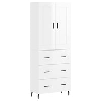 Credenza Bianco Lucido 69,5x34x180 cm in Legno Multistrato 3199763