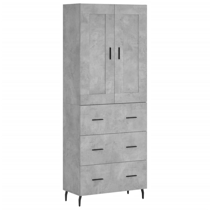 Credenza Grigio Cemento 69,5x34x180 cm in Legno Multistrato 3199765