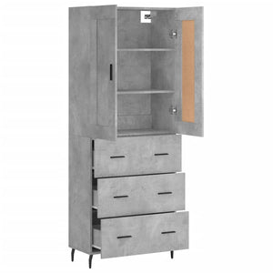 Credenza Grigio Cemento 69,5x34x180 cm in Legno Multistrato 3199765