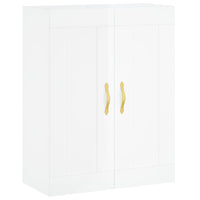 Credenza Bianco Lucido 69,5x34x180 cm in Legno Multistrato 3199795