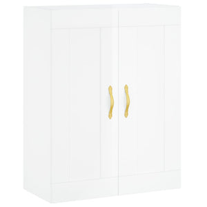 Credenza Bianco Lucido 69,5x34x180 cm in Legno Multistrato 3199795