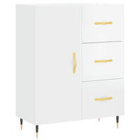 Credenza Bianco Lucido 69,5x34x180 cm in Legno Multistrato 3199795