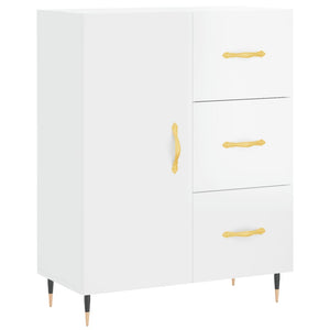 Credenza Bianco Lucido 69,5x34x180 cm in Legno Multistrato 3199795