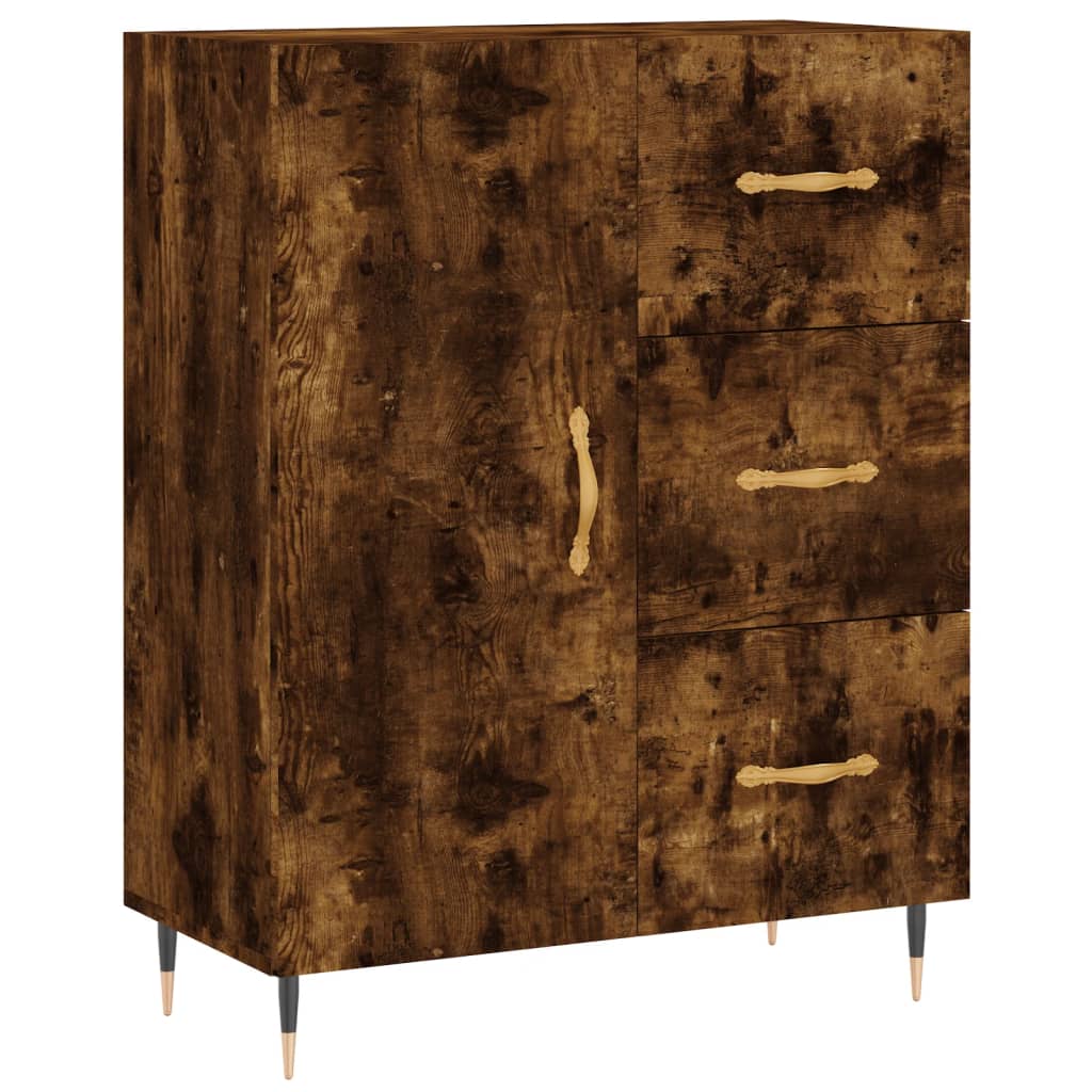 Credenza Rovere Fumo  69,5x34x180 cm in Legno Multistrato 3199798