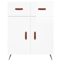 Credenza Bianco Lucido 69,5x34x180 cm in Legno Multistrato 3199851