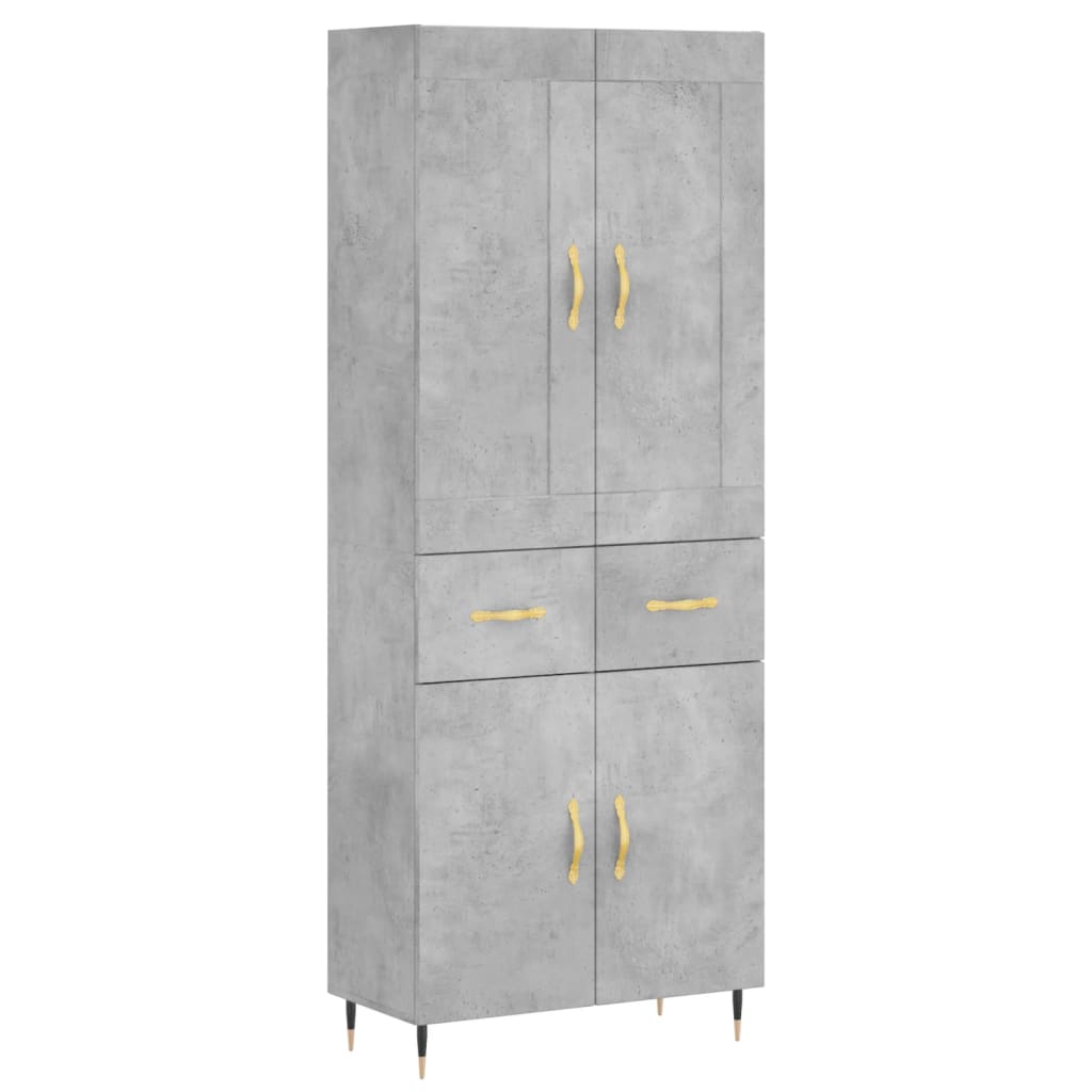 Credenza Grigio Cemento 69,5x34x180 cm in Legno Multistrato 3199861