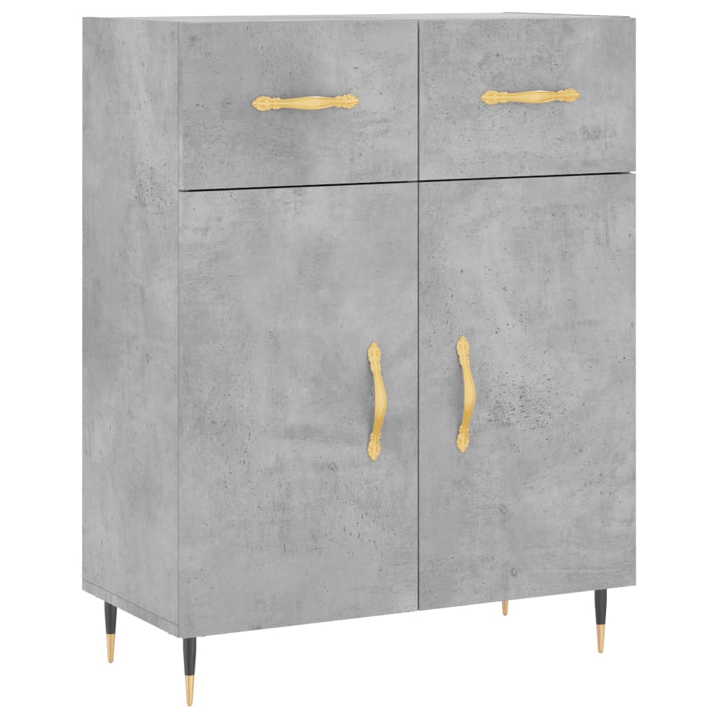 Credenza Grigio Cemento 69,5x34x180 cm in Legno Multistrato 3199861