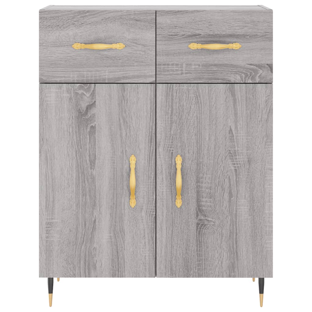 Credenza Grigio Sonoma 69,5x34x180 cm in Legno Multistrato 3199863